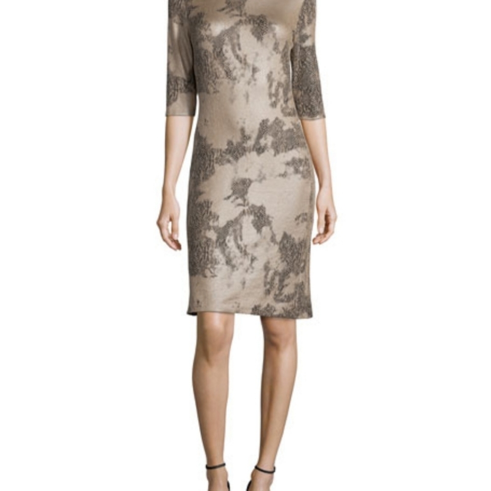 NWOT Carmen Marc Valvo snakeskin dress